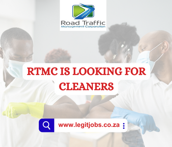 RTMC facility cleaner vacancy: Ref no: RTMC/TFM/CL/2024